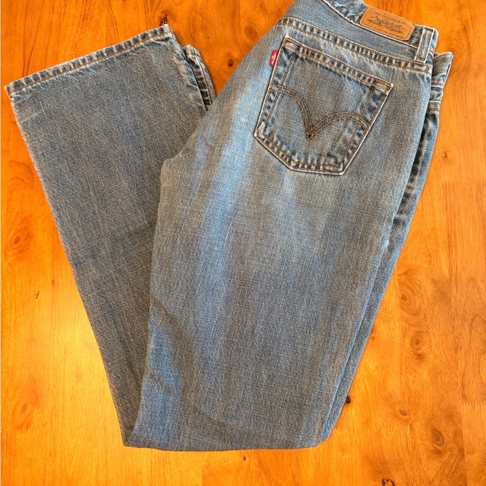 Levis 515 Bootcut Jeans Womens 4 M Blue Denim Mid Rise Stretch